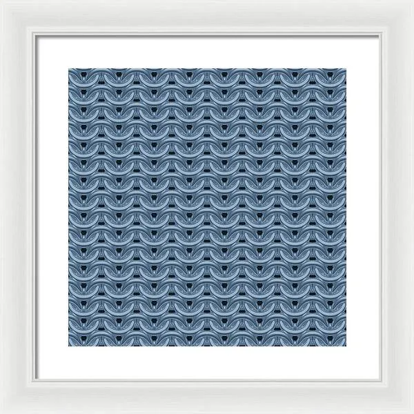 Twilight Blue Maille Framed Print