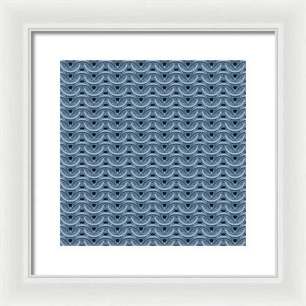 Twilight Blue Maille Framed Print