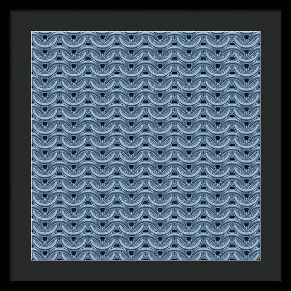 Twilight Blue Maille Framed Print