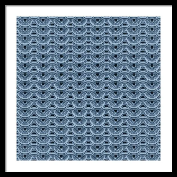 Twilight Blue Maille Framed Print