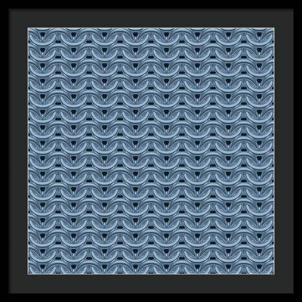 Twilight Blue Maille Framed Print