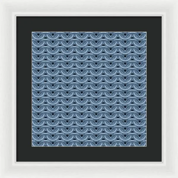 Twilight Blue Maille Framed Print