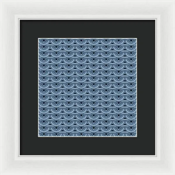 Twilight Blue Maille Framed Print