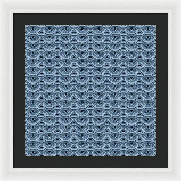 Twilight Blue Maille Framed Print