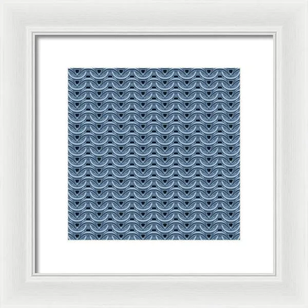 Twilight Blue Maille Framed Print