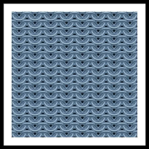 Twilight Blue Maille Framed Print