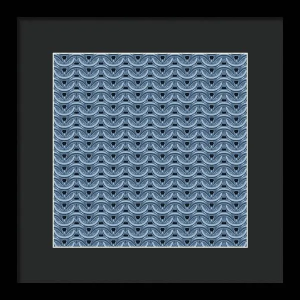 Twilight Blue Maille Framed Print