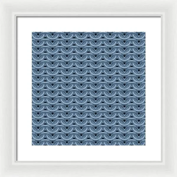 Twilight Blue Maille Framed Print