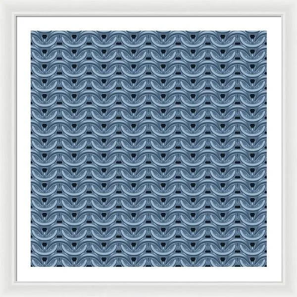 Twilight Blue Maille Framed Print