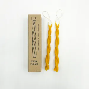 Twin Flame Beeswax Candles