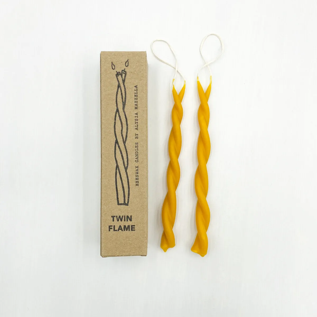 Twin Flame Beeswax Candles