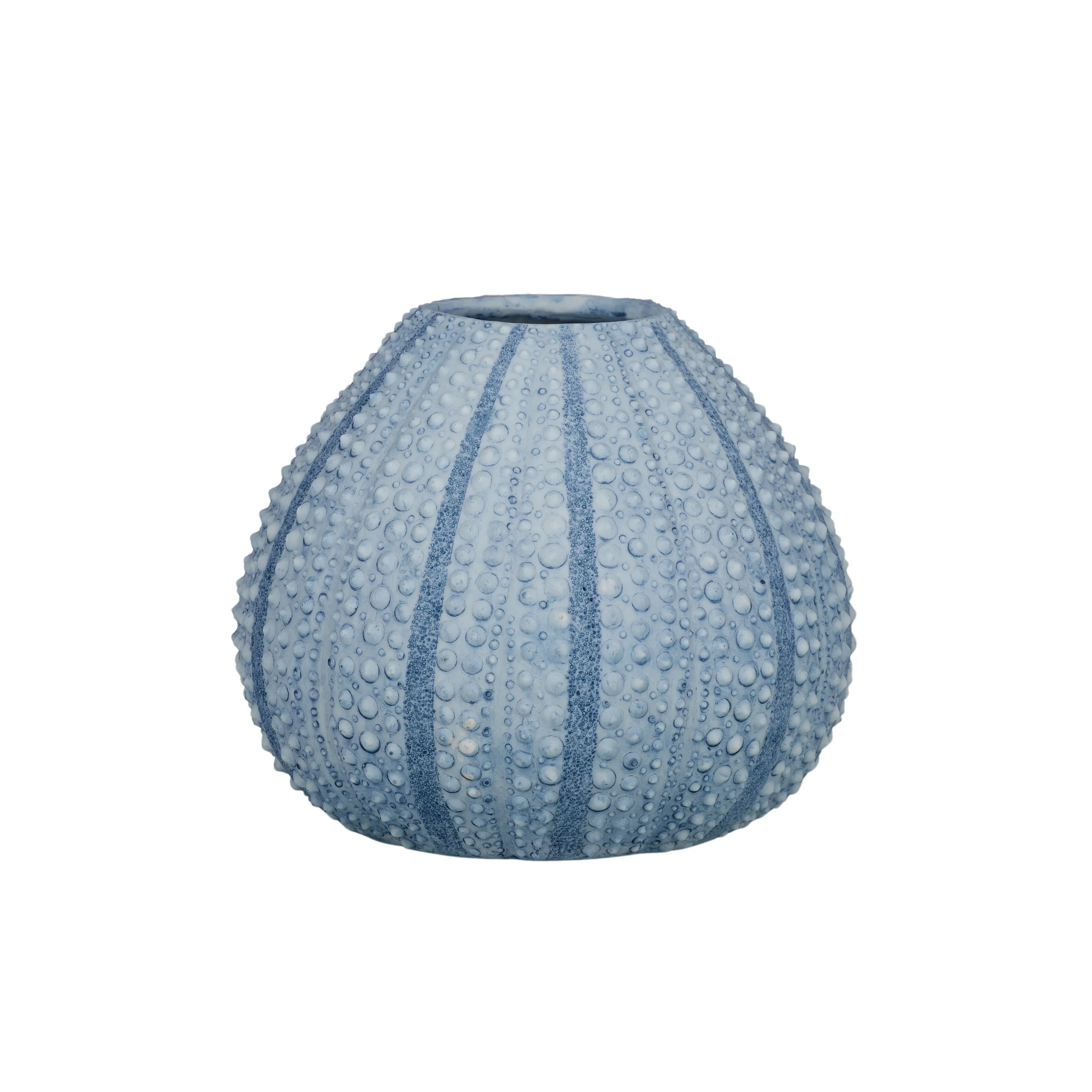 Urchin Blue Resin Vase