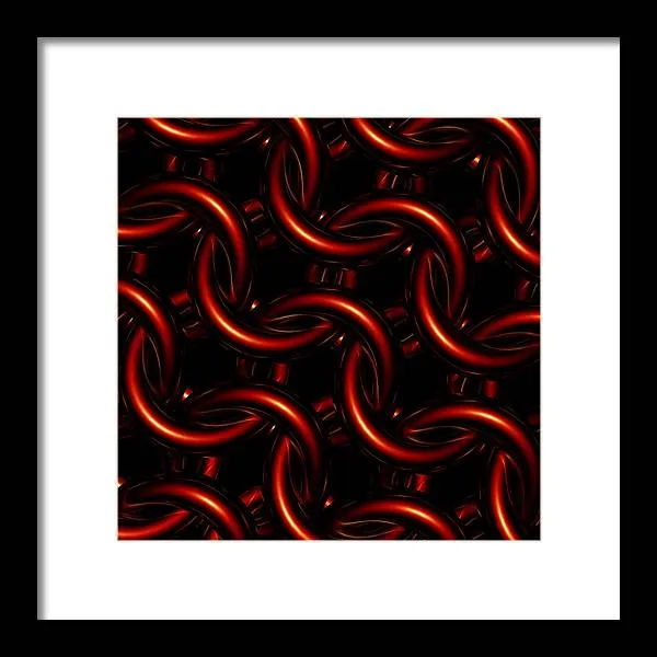 Vermilion Maille - Framed Print