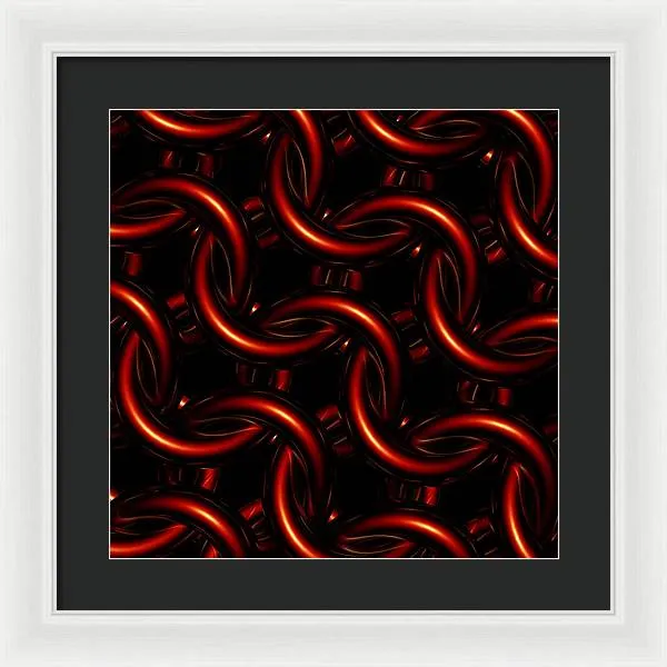 Vermilion Maille - Framed Print