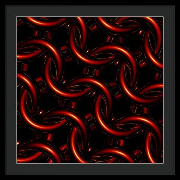 Vermilion Maille - Framed Print