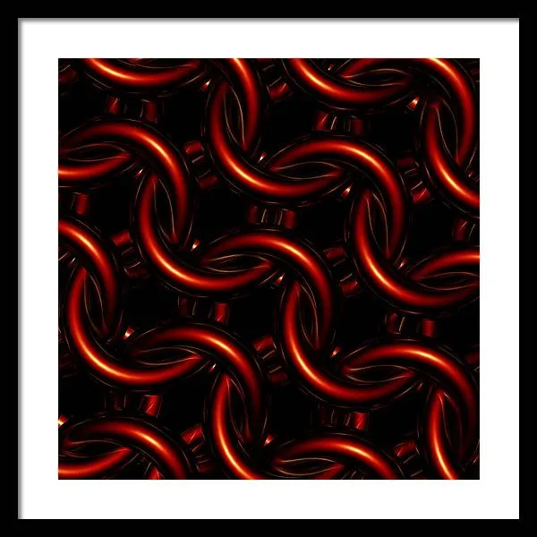 Vermilion Maille - Framed Print