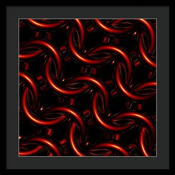 Vermilion Maille - Framed Print