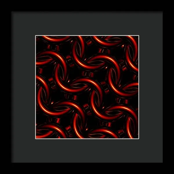 Vermilion Maille - Framed Print