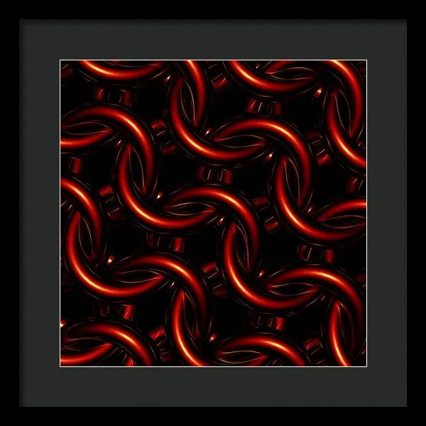 Vermilion Maille - Framed Print