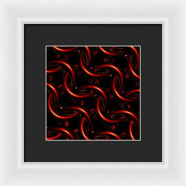 Vermilion Maille - Framed Print