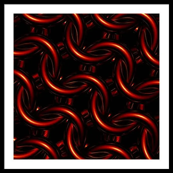 Vermilion Maille - Framed Print