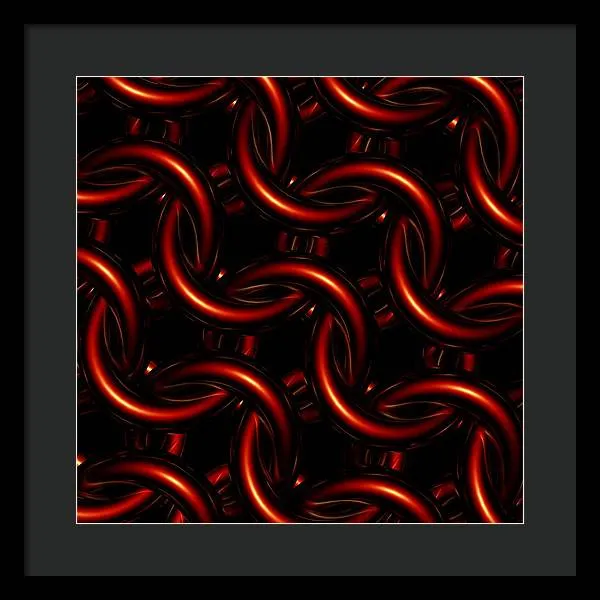 Vermilion Maille - Framed Print