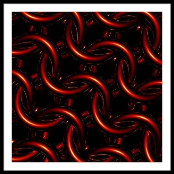 Vermilion Maille - Framed Print