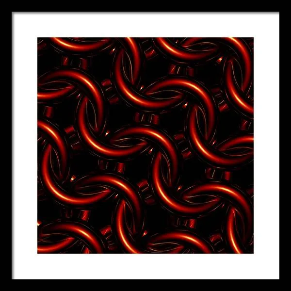 Vermilion Maille - Framed Print