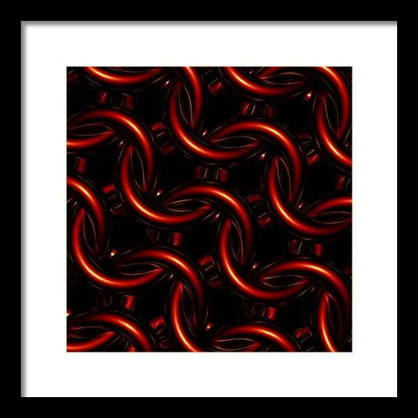 Vermilion Maille - Framed Print