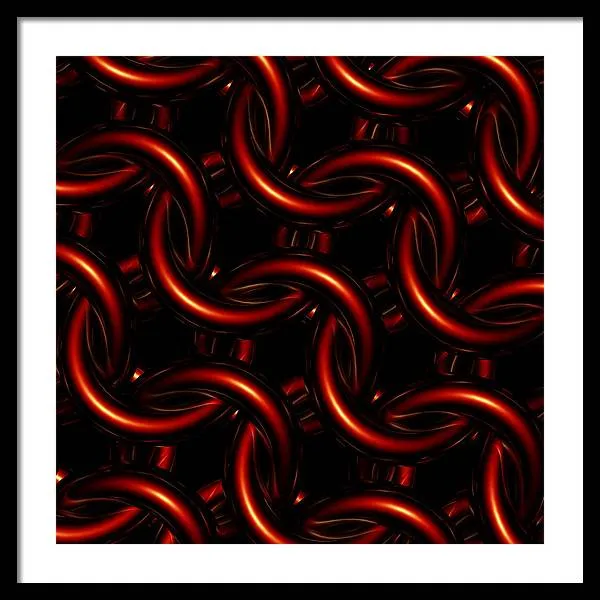 Vermilion Maille - Framed Print