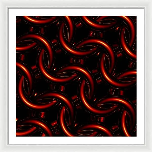 Vermilion Maille - Framed Print