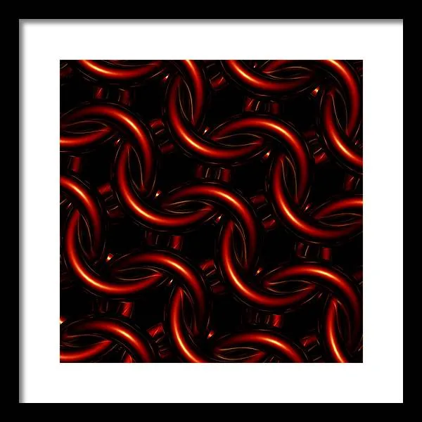 Vermilion Maille - Framed Print