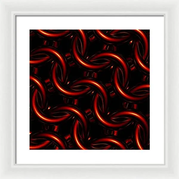 Vermilion Maille - Framed Print