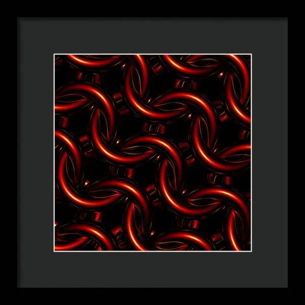 Vermilion Maille - Framed Print