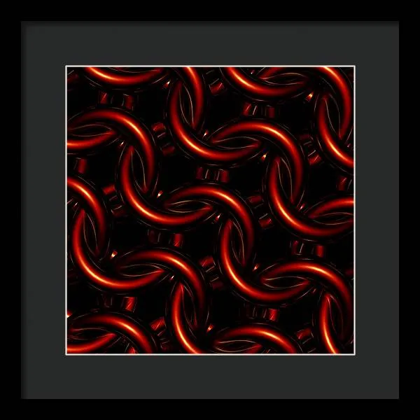 Vermilion Maille - Framed Print