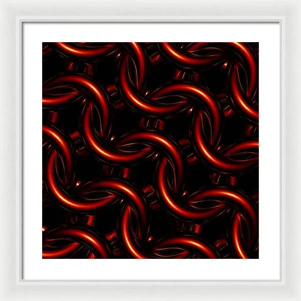 Vermilion Maille - Framed Print