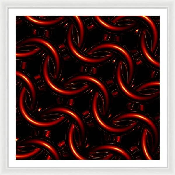 Vermilion Maille - Framed Print