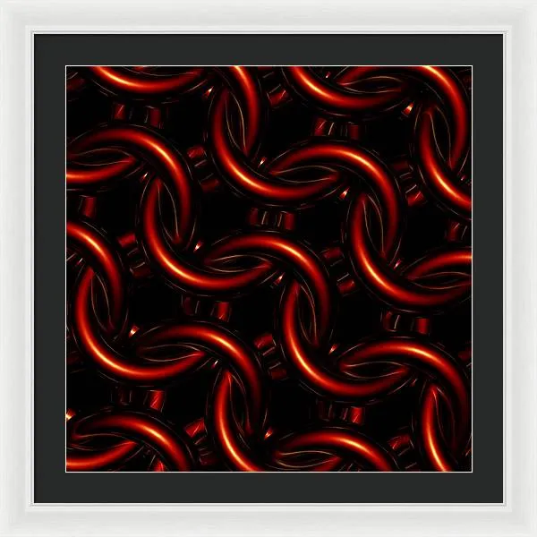 Vermilion Maille - Framed Print