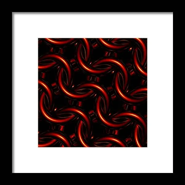 Vermilion Maille - Framed Print