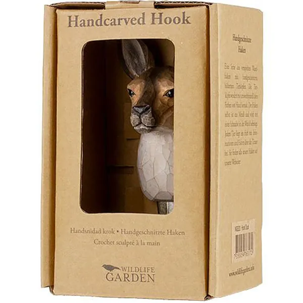 Wildlife Garden - Hand Carved Hook - Kangaroo