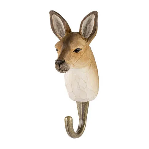 Wildlife Garden - Hand Carved Hook - Kangaroo